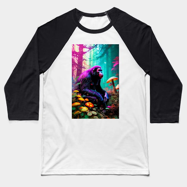 Abstract Another World Ape Baseball T-Shirt by Voodoo Production